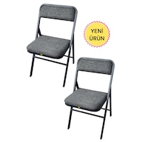 Hey 2'li Katlanır Kamp Sandalyesi Piknik Sandalyesi Gri Hey 2'li Katlanır Kamp Sandalyesi Piknik Sandalyesi Gri
