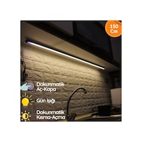 Mutfak Tezgah Üstü Dokunmatik Led Bar Aydınlatma Gün Işığı 150cm Mutfak Tezgah Üstü Dokunmatik Led Bar Aydınlatma Gün Işığı 150cm