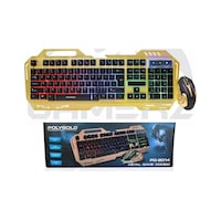 Polygold PG-8014 Işıklı Oyuncu Q Klavye Mouse Seti Polygold PG-8014 Işıklı Oyuncu Q Klavye Mouse Seti