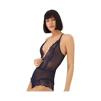 Cottonhill Lacivert Çıtçıtlı Dantelli Transparan Sırt Çapraz İpli Bodysuit Lacivert Cottonhill Lacivert Çıtçıtlı Dantelli Transparan Sırt Çapraz İpli Bodysuit Lacivert