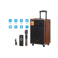 Büyük Boy Tekerlekli Kablosuz Mikrofonlu Taşınabilir Hoparlör Bluetooth Speaker Anfi Büyük Boy Tekerlekli Kablosuz Mikrofonlu Taşınabilir Hoparlör Bluetooth Speaker Anfi