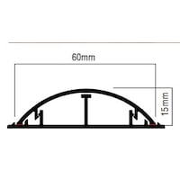 Aluminyum Balıksırtı Kablo Kanalı 60x15, Boy: 2 Metre