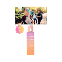 Flosoft Çift Renk Düğmeli Tüp Suluk, Okul Ve Sporcu Matarası, Motivasyonel Su Şişesi 750Ml Turuncu Flosoft Çift Renk Düğmeli Tüp Suluk, Okul Ve Sporcu Matarası, Motivasyonel Su Şişesi 750Ml Turuncu