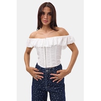 it's basic Kadın Beyaz Balenli Bağcıklı Özel Tasarım Straplez Büstiyer it's basic Kadın Beyaz Balenli Bağcıklı Özel Tasarım Straplez Büstiyer