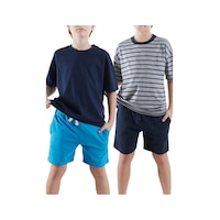 Denokids Erkek Çocuk Basic 2'li Şort Takım Renkli Çok Renkli Denokids Erkek Çocuk Basic 2'li Şort Takım Renkli Çok Renkli