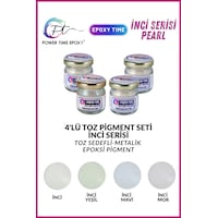 4'lü Sedefli Metalik Toz Pigment Boya Seti İnci Serisi/ Epoksi Pigment / Epoksi İçin / Pearl 4'lü Sedefli Metalik Toz Pigment Boya Seti İnci Serisi/ Epoksi Pigment / Epoksi İçin / Pearl