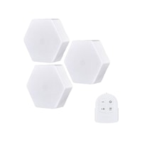 Uzaktan Kumandalı Yapışkanlı Pilli Altıgen Led 3'Lü Spot Lamba Uzaktan Kumandalı Yapışkanlı Pilli Altıgen Led 3'Lü Spot Lamba