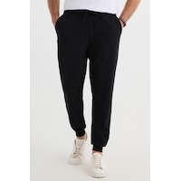 Tudors Erkek Regular Fit Klasik Kesim Beli Bağcıklı Jogger Cepli Lastikli Paça Siyah Eşofman Altı-40063 Siyah Tudors Erkek Regular Fit Klasik Kesim Beli Bağcıklı Jogger Cepli Lastikli Paça Siyah Eşofman Altı-40063 Siyah