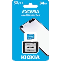 Kioxia Exceria LMEX1L064GG2 64 GB Micro SDXC UHS-I Class 10 Hafıza Kartı + Adaptör Kioxia Exceria LMEX1L064GG2 64 GB Micro SDXC UHS-I Class 10 Hafıza Kartı + Adaptör