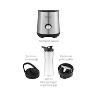 Kiwi KSB-2240 500 W Standlı Paslanmaz Çelik Blender Kiwi KSB-2240 500 W Standlı Paslanmaz Çelik Blender