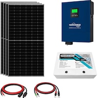 4x600w Topcon Güneş Paneli 4.2kva İnverter 25.6v 105ah Lityum Bataryalı Hazır Solar Enerji Paketi 4x600w Topcon Güneş Paneli 4.2kva İnverter 25.6v 105ah Lityum Bataryalı Hazır Solar Enerji Paketi