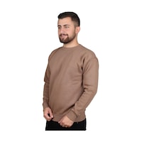MANTA 5329 Sırt Baskılı Sweatshirt-25658 Kahverengi MANTA 5329 Sırt Baskılı Sweatshirt-25658 Kahverengi