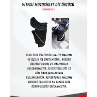 Revertech Vitesli Motosiklet Diz Örtüsü Universal Su Ve Rüzgar Geçirmez Siyah