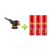 1300 Derece Profesyonel Pürmüz Çakmak WS-509C 3 Adet Flash Gaz Siyah 1300 Derece Profesyonel Pürmüz Çakmak WS-509C 3 Adet Flash Gaz Siyah