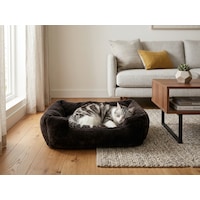 Brt Pet Premium Dikdörtgen Peluş Kedi Yatağı Ve Küçük Irk Köpek Yatağı - 60x40 Cm - Siyah Brt Pet Premium Dikdörtgen Peluş Kedi Yatağı Ve Küçük Irk Köpek Yatağı - 60x40 Cm - Siyah