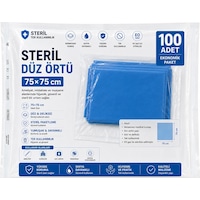 Steril Düz Örtü 75 x 75 Cm 100'lü Steril Düz Örtü 75 x 75 Cm 100'lü