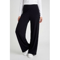 Siyah Comfort Fit Geniş Paça Korsajlı Palazzo Kadın Pantolon - 94681 Siyah Comfort Fit Geniş Paça Korsajlı Palazzo Kadın Pantolon - 94681
