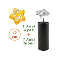 Destek Ayağı 12 Cm Siyah Ve Metal Düz Ayak Tabanı M8 Civatalı İnce Diş Mobilya Kanepe Baza Koltuk Seti Destek Ayağı 12 Cm Siyah Ve Metal Düz Ayak Tabanı M8 Civatalı İnce Diş Mobilya Kanepe Baza Koltuk Seti
