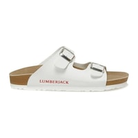 Lumberjack Mendy 4fx Beyaz Tokalı Anatomik Comfort Casual Günlük Terlik Beyaz