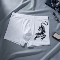 Bonbon Erkek Flok Panter Baskılı Beyaz Renk Boxer Bb2765 Bonbon Erkek Flok Panter Baskılı Beyaz Renk Boxer Bb2765