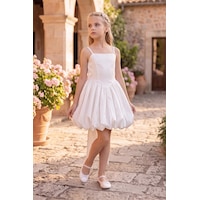 Butik Happy Kids Kız Çocuk Abiye Beyaz Monoray Parlak Kumaş Balon Etekli Askılı Fiyonklu Abiye Elbise 9-12 Yaş Doğum Günü Düğün Davet Elbisesi Butik Happy Kids Kız Çocuk Abiye Beyaz Monoray Parlak Kumaş Balon Etekli Askılı Fiyonklu Abiye Elbise 9-12 Yaş Doğum Günü Düğün Davet Elbisesi