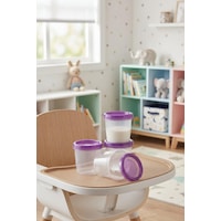Vivart 4 Lü 180 Ml Anne Bebek Süt ve Mama Bebek Organik Besin Ölçekli Sızdırmaz Kapaklı Saklama Kabı Mor Vivart 4 Lü 180 Ml Anne Bebek Süt ve Mama Bebek Organik Besin Ölçekli Sızdırmaz Kapaklı Saklama Kabı Mor