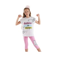 Denokids Mshb&g Believe İn Magic Kız Çocuk T-shirt Tayt Takım Çok Renkli Denokids Mshb&g Believe İn Magic Kız Çocuk T-shirt Tayt Takım Çok Renkli