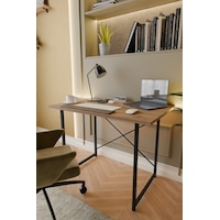 Metal Ayaklı Çalışma Masası Ofis Masası Atlantik Çam 60 x 90 Metal Ayaklı Çalışma Masası Ofis Masası Atlantik Çam 60 x 90