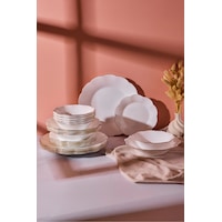 Petals Opal 24 Parça 6 Kişilik Yemek Takımı Beyaz Beyaz Petals Opal 24 Parça 6 Kişilik Yemek Takımı Beyaz Beyaz