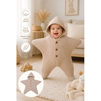 Asiltr Yıldız Şekilli Bebek Tulumu Bej Asiltr Yıldız Şekilli Bebek Tulumu Bej