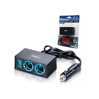 Ayt Olesson 1522 12-24v Çiftli Çift Usbli 120w 80 Cm Kablolu Araç Oto Tır Çakmak Çoklayıcı Çakmaklık Çoğaltıcı