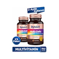 Dynavit Multidaily 30 Kapsül X2-13 Vitamin,7 Mineral,koenzim Q10,rhodiola Multi-daily -multivitamin&enerji Dynavit Multidaily 30 Kapsül X2-13 Vitamin,7 Mineral,koenzim Q10,rhodiola Multi-daily -multivitamin&enerji
