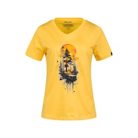 2as Alone Baskılı V Yaka Kadın T-shirt 413 Sarı 2as Alone Baskılı V Yaka Kadın T-shirt 413 Sarı