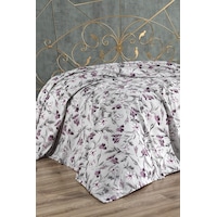 Nehir Tek Kişilik %100 Pamuklu 160x240 Cm Tek Pike Beyaz/Mor Nehir Tek Kişilik %100 Pamuklu 160x240 Cm Tek Pike Beyaz/Mor