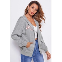 Mad Girls Gri Kapüşonlu Sweatshirt Mg804 Mad Girls Gri Kapüşonlu Sweatshirt Mg804