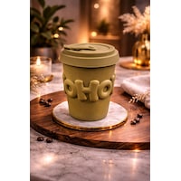 Acar Porselen Kupa Bardak Silikon Kapaklı Kahve Çay Ofis Bardağı 400ml Acı Kahve Acar Porselen Kupa Bardak Silikon Kapaklı Kahve Çay Ofis Bardağı 400ml Acı Kahve