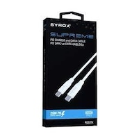 SYROX SUPREME PD25TK 25W TYP-C PD SARJ VE DATA KABLOSU SYROX SUPREME PD25TK 25W TYP-C PD SARJ VE DATA KABLOSU