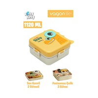Vagonlife Lunch Box 1120 Ml Sızdırmaz,karışmaz Üç Bölmeli Sos Kaseli Yeni Nesil Sefer Tası-fflbox10082 Sarı Vagonlife Lunch Box 1120 Ml Sızdırmaz,karışmaz Üç Bölmeli Sos Kaseli Yeni Nesil Sefer Tası-fflbox10082 Sarı