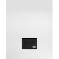 Dolce & Gabbana Dauphine-print Calfskin Card Holder Siyah Dolce & Gabbana Dauphine-print Calfskin Card Holder Siyah