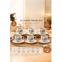 Porsima 08 Porselen 12 Parça Türk Kahve Fincan Takımı 90ml Porsima 08 Porselen 12 Parça Türk Kahve Fincan Takımı 90ml