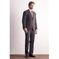 İmza Kahverengi Mono Yaka Kendinden Desenli Esnek Bel 4 Drop Comfort Fit Takım Elbise 1001255169 Kahverengi İmza Kahverengi Mono Yaka Kendinden Desenli Esnek Bel 4 Drop Comfort Fit Takım Elbise 1001255169 Kahverengi