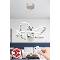 Ransom Modern 3 Renk Kumandalı Büyük Boy Toplu Salon Led Avize Krom Ransom Modern 3 Renk Kumandalı Büyük Boy Toplu Salon Led Avize Krom