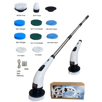 Kraft Hart Şarjlı Temizlik Fırçası 11 Başlıklı Mutfak Banyo Araç Oto Temizleme Fırçası Kraft Hart Şarjlı Temizlik Fırçası 11 Başlıklı Mutfak Banyo Araç Oto Temizleme Fırçası
