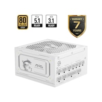 Msı Mag A1000gl Pcıe5 Beyaz 1000w 80+ Gold Full Modüler Power Akak92msı0038 Msı Mag A1000gl Pcıe5 Beyaz 1000w 80+ Gold Full Modüler Power Akak92msı0038
