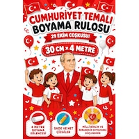 29 Ekim Cumhuriyet Bayramı Temalı Çocuk Boyama Rulosu Atatürk, Türk Bayrağı Ve Kutlama Çizimleri 30cm X 4m 29 Ekim Cumhuriyet Bayramı Temalı Çocuk Boyama Rulosu Atatürk, Türk Bayrağı Ve Kutlama Çizimleri 30cm X 4m