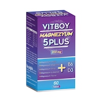 Vitboy Magnezyum 5 Plus 200mg 60 Tablet Vitboy Magnezyum 5 Plus 200mg 60 Tablet