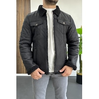 Edwox Erkek İçi Kürklü Suni Pul Deri Mont Siyah Edw120-siyah Siyah Edwox Erkek İçi Kürklü Suni Pul Deri Mont Siyah Edw120-siyah Siyah