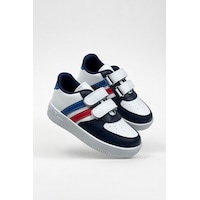 Günlük Kız Erkek Çocuk Spor Ayakkabı Sneaker Cırtlı Çift Şeritli Rahat Hafif Zl001 Lacivert-kırmızı Günlük Kız Erkek Çocuk Spor Ayakkabı Sneaker Cırtlı Çift Şeritli Rahat Hafif Zl001 Lacivert-kırmızı