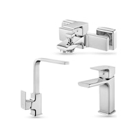 Eca Tiera Banyo + Tiera Eviye + Tiera Lavabo Bataryası Set 3'lü Krom Eca Tiera Banyo + Tiera Eviye + Tiera Lavabo Bataryası Set 3'lü Krom