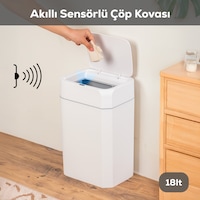 Porsima Me02 Sensörlü 18 Lt Çöp Kutusu Banyo Mutfak Çöp Kovası Porsima Me02 Sensörlü 18 Lt Çöp Kutusu Banyo Mutfak Çöp Kovası